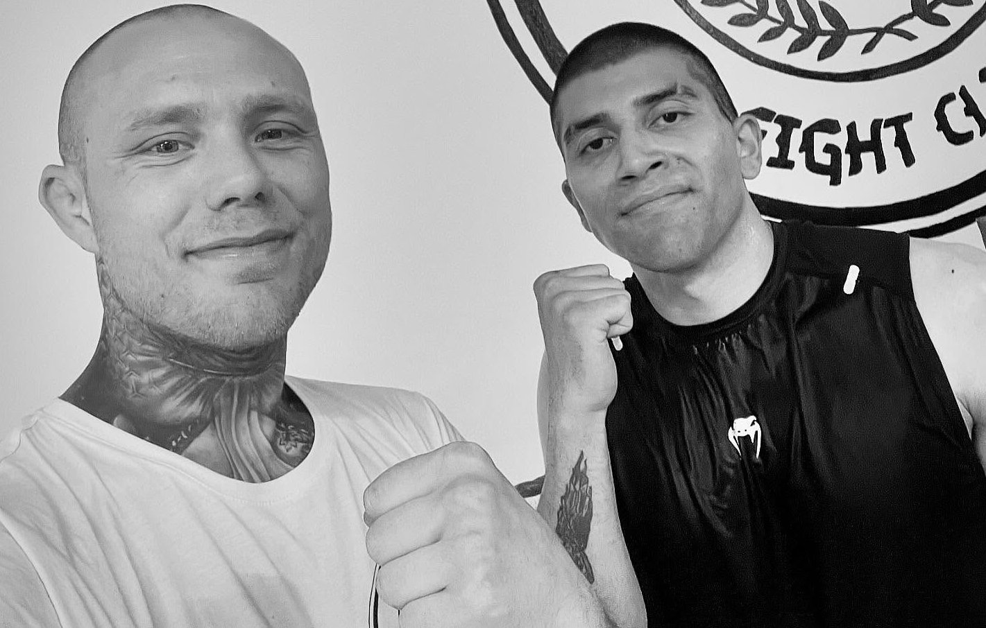 Huvudtränare Marcus och aktiv Diego efter ett träningspass